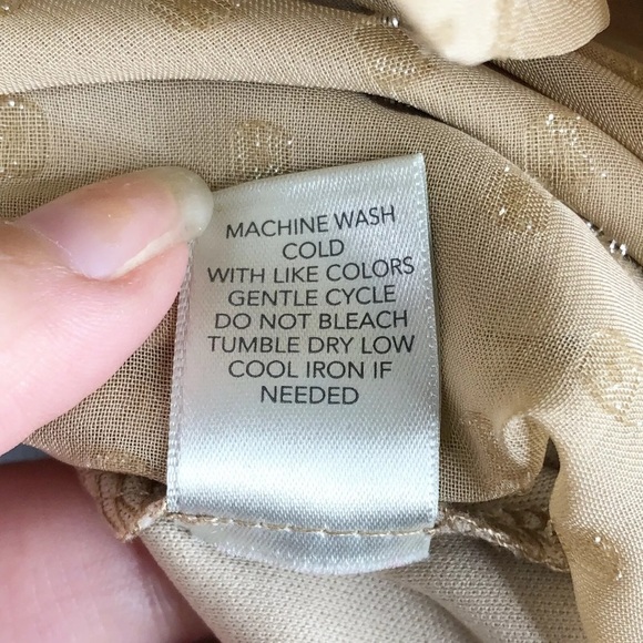 CJ Banks Chiffon Raindrop Top Flutter Sleeve Sz. 1X Tan - Picture 11 of 12